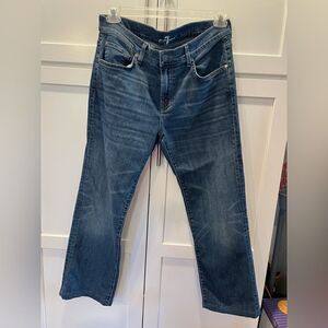 7 For All Mankind Jeans Men's 32x26 Austyn Straight Relaxed Dark Wash USA Made